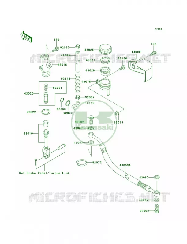 Rear Master Cylinder Kawasaki MOTOS 1500 1996 Vulcan 1500 Classic  VN1500-D1