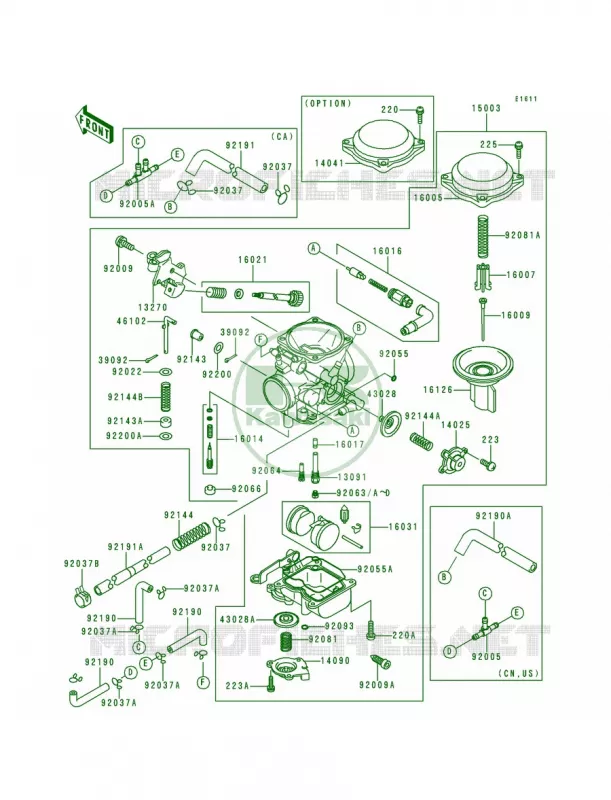 Carburetor Kawasaki MOTOS 800 1996 Vulcan 800  VN800-A2