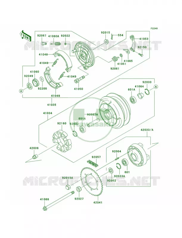 Rear WheelChain Kawasaki MOTOS 800 1996 Vulcan 800 Classic  VN800-B1