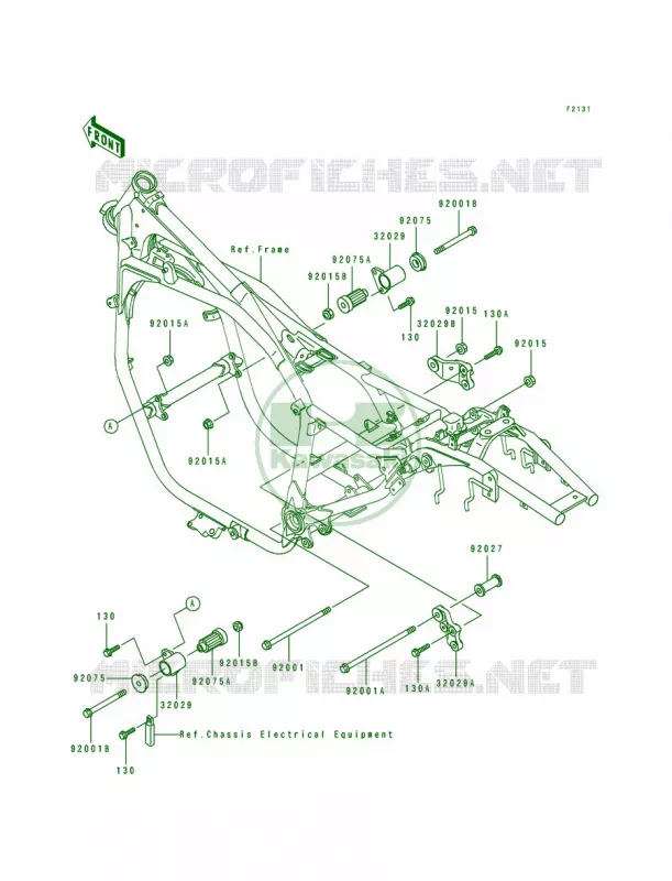 Frame Fittings Kawasaki MOTOS 600 1996 Eliminator 600  ZL600-B2