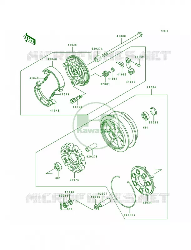 Rear WheelChain Kawasaki MOTOS 600 1996 Eliminator 600  ZL600-B2