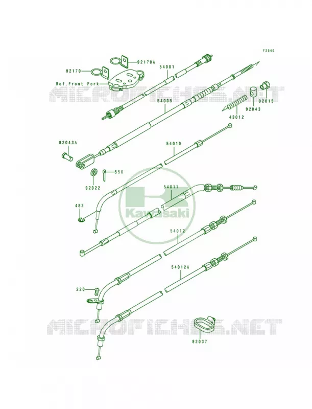 Cables Kawasaki MOTOS 500 1995 Vulcan 500  EN500-A6