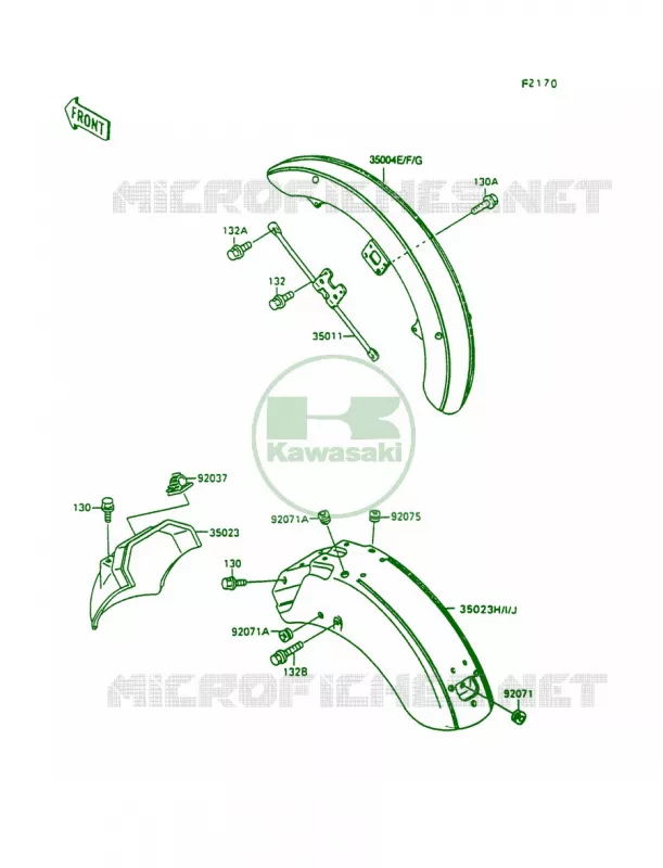 Fenders Kawasaki MOTOS 1500 1995 Vulcan 88  VN1500-A9