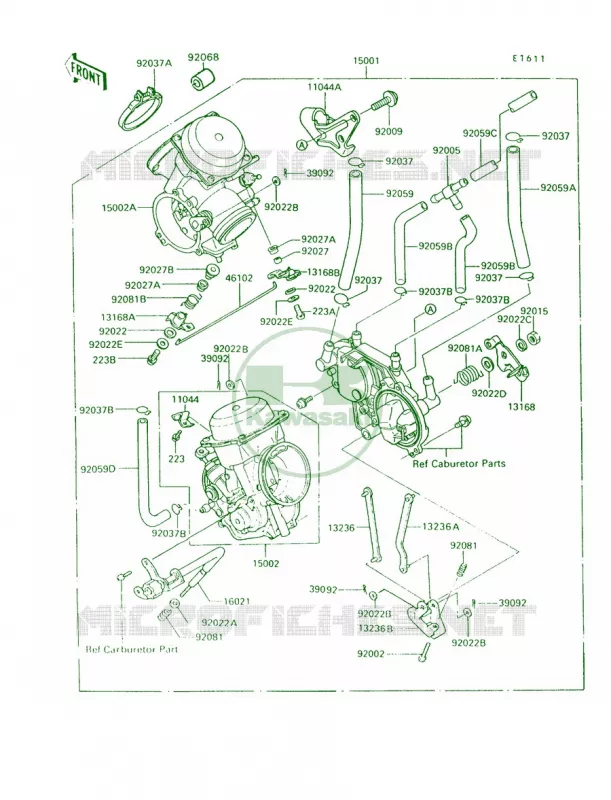 Carburetor Kawasaki MOTOS 750 1995 Vulcan 750  VN750-A11