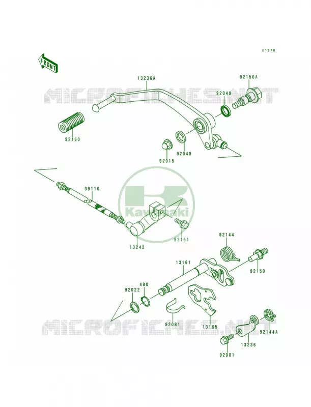 Gear Change Mechanism Kawasaki MOTOS 800 1995 Vulcan 800  VN800-A1