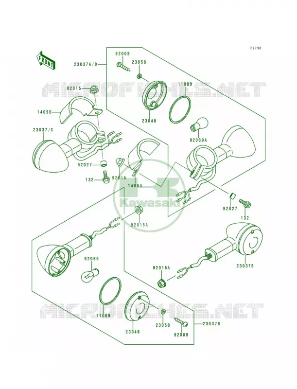 Turn Signals Kawasaki MOTOS 800 1995 Vulcan 800  VN800-A1