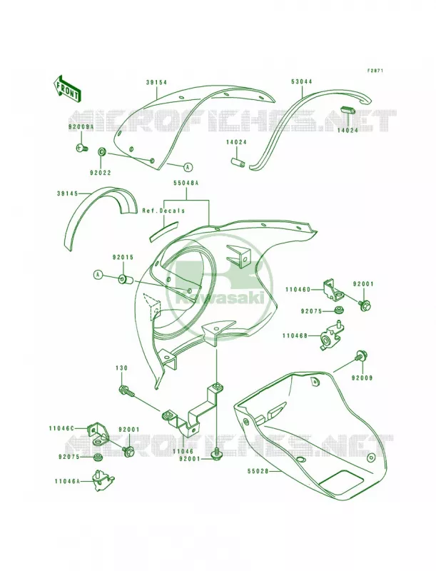 Cowling Kawasaki MOTOS 250 1994 Eliminator 250  EL250-E4