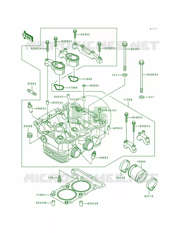 Cylinder Head Kawasaki MOTOS 250 1994 Eliminator 250  EL250-E4