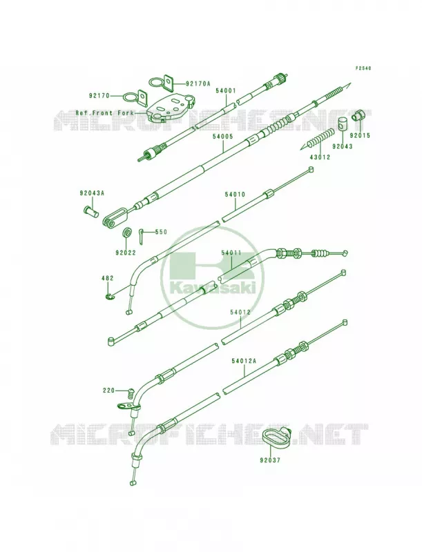 Cables Kawasaki MOTOS 500 1994 Vulcan 500  EN500-A5