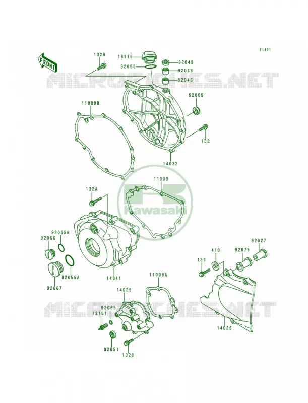 Engine Covers Kawasaki MOTOS 500 1994 Vulcan 500  EN500-A5