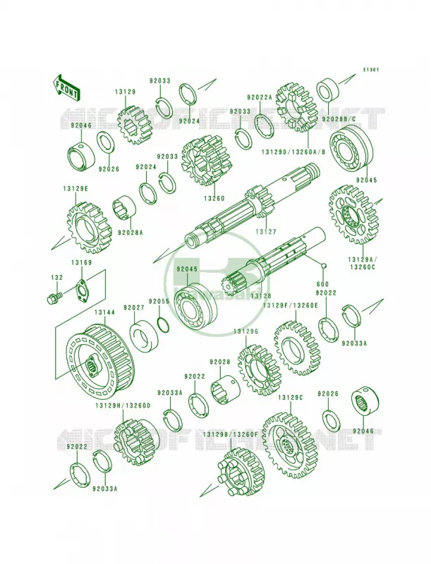 Transmission Kawasaki MOTOS 500 1994 Vulcan 500  EN500-A5