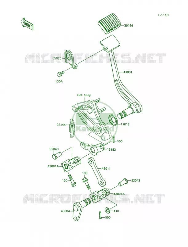 Brake PedalTorque Link Kawasaki MOTOS 1500 1994 Vulcan 88  VN1500-A8
