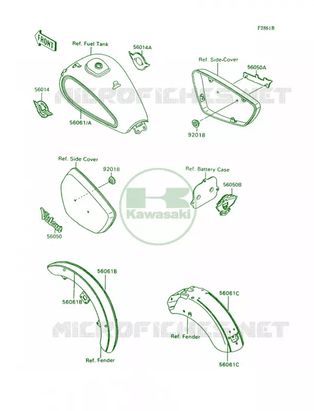DecalsRedGray Kawasaki MOTOS 1500 1994 Vulcan 88  VN1500-A8