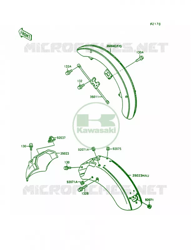 Fenders Kawasaki MOTOS 1500 1994 Vulcan 88  VN1500-A8