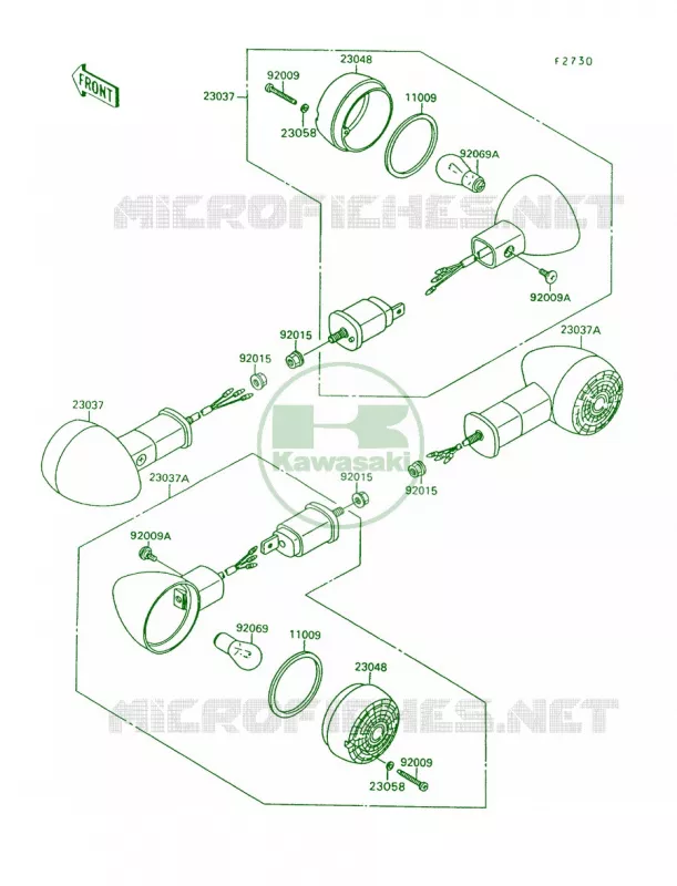 Turn Signals Kawasaki MOTOS 1500 1994 Vulcan 88  VN1500-A8