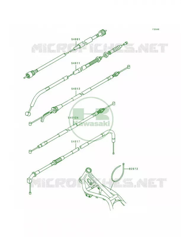 Cables Kawasaki MOTOS 250 1993 Eliminator 250  EL250-E3