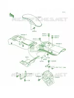 FendersEN500 A1A2A3A4 pour Kawasaki Vulcan 500 1993