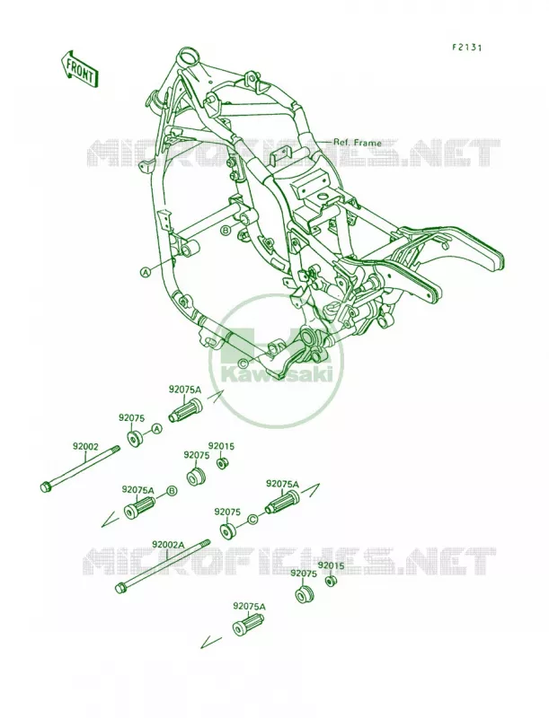 Frame Fittings Kawasaki MOTOS 1500 1993 Vulcan 88  VN1500-A7