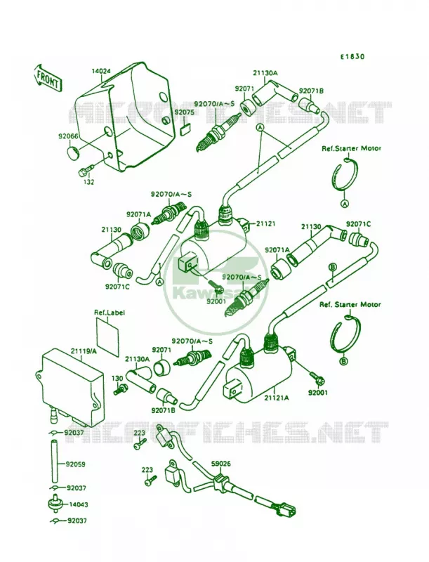 Ignition System Kawasaki MOTOS 1500 1993 Vulcan 88  VN1500-A7