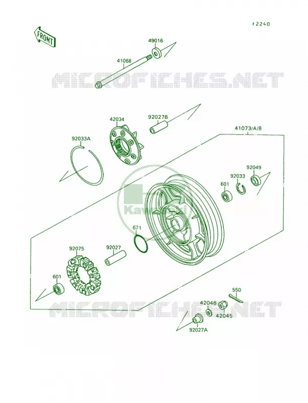 Rear WheelChain Kawasaki MOTOS 1500 1993 Vulcan 88  VN1500-A7