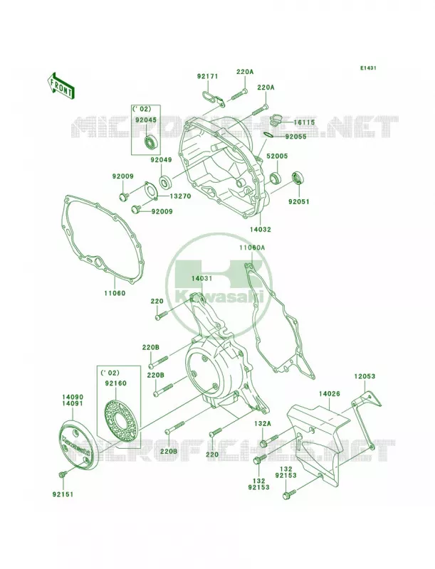 Engine Covers Kawasaki MOTOS 110 2004 KLX110  KLX110-A3