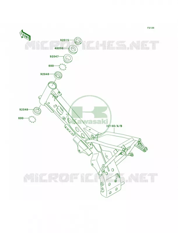 Frame Kawasaki MOTOS 110 2004 KLX110  KLX110-A3