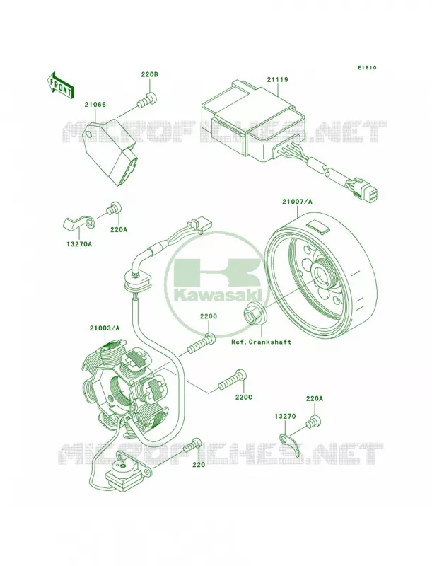 Generator Kawasaki MOTOS 110 2004 KLX110  KLX110-A3