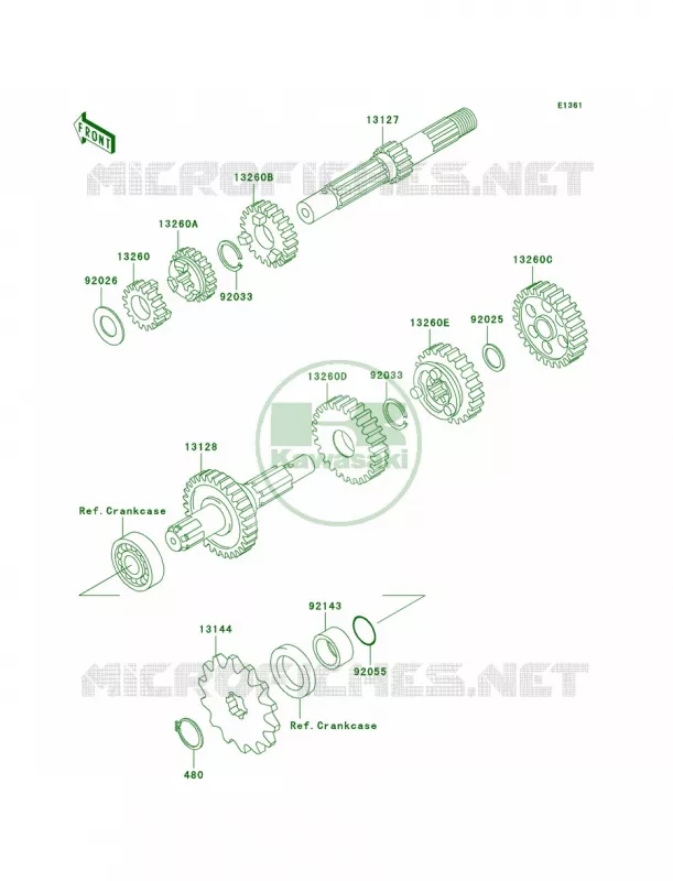 TransmissionA1 Kawasaki MOTOS 110 2004 KLX110  KLX110-A3