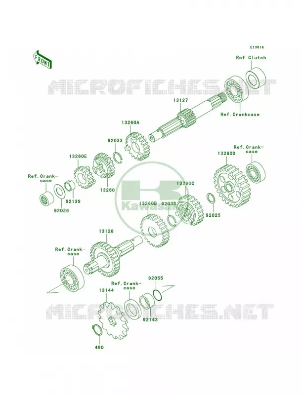TransmissionA2-A4 Kawasaki MOTOS 110 2004 KLX110  KLX110-A3