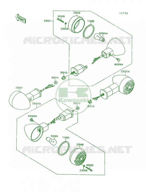 Turn Signals Kawasaki MOTOS 1500 1992 Vulcan 88  VN1500-A6