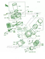 CylinderPiston pour Kawasaki Vulcan 750 1991