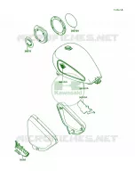 DecalBlueGrayVN750 A8A9 pour Kawasaki Vulcan 750 1991