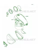 DecalRedRedVN750 A6A7 pour Kawasaki Vulcan 750 1991
