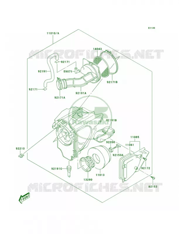Air Cleaner Kawasaki MOTOS 125 2004 KLX125  KLX125-A2