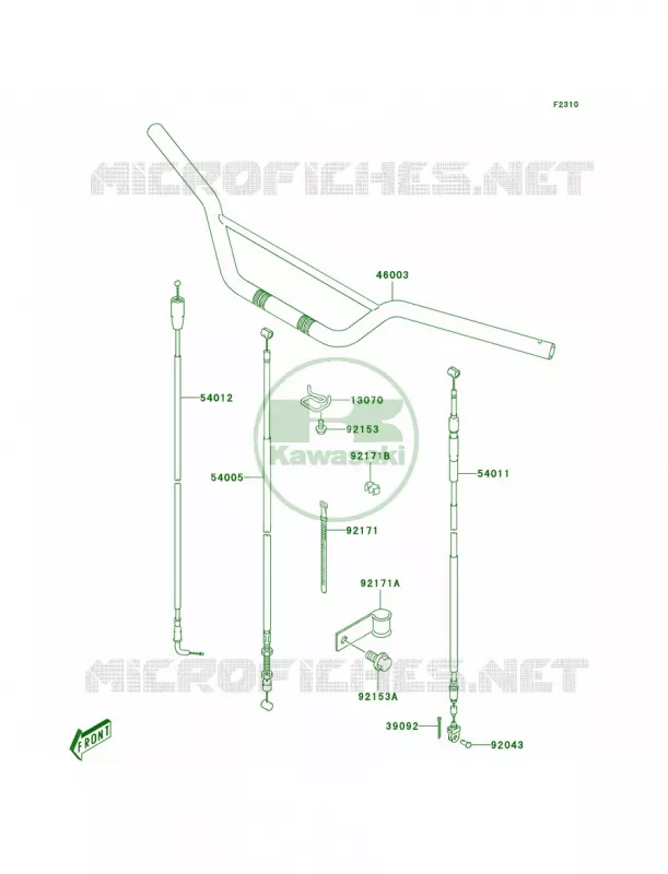 Handlebar Kawasaki MOTOS 125 2004 KLX125  KLX125-A2