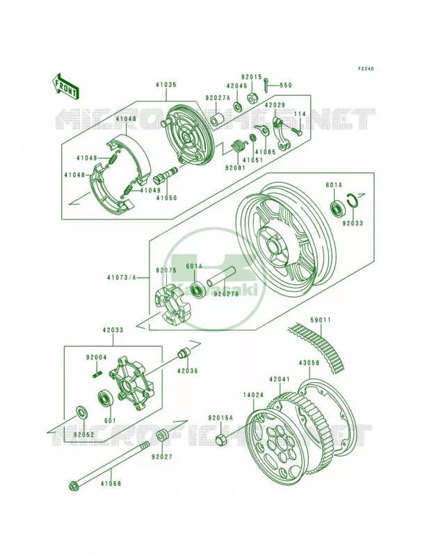 Rear WheelChainCoupling Kawasaki MOTOS 500 1990 Vulcan 500  EN500-A1