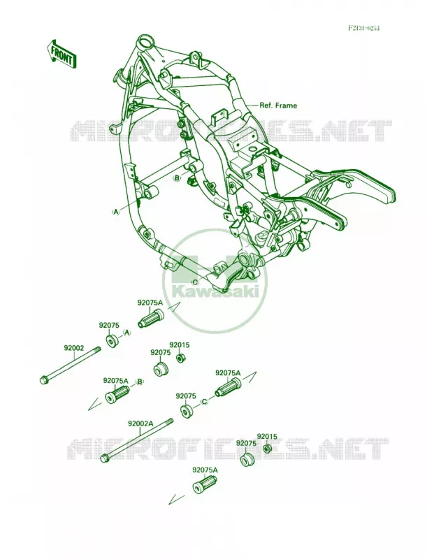 Frame Fitting Kawasaki MOTOS 1500 1990 Vulcan 88  VN1500-A4