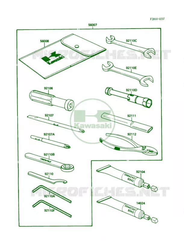 Owner's Tools Kawasaki MOTOS 250 1989 Eliminator 250  EL250-B3