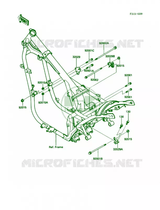 Frame Fittings Kawasaki MOTOS 450 1989 454 LTD  EN450-A5