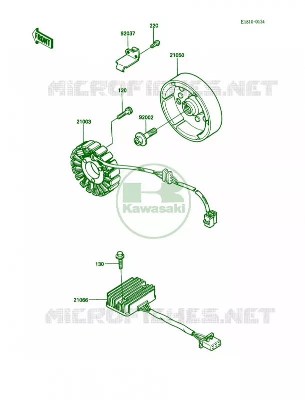 Generator Kawasaki MOTOS 450 1989 454 LTD  EN450-A5