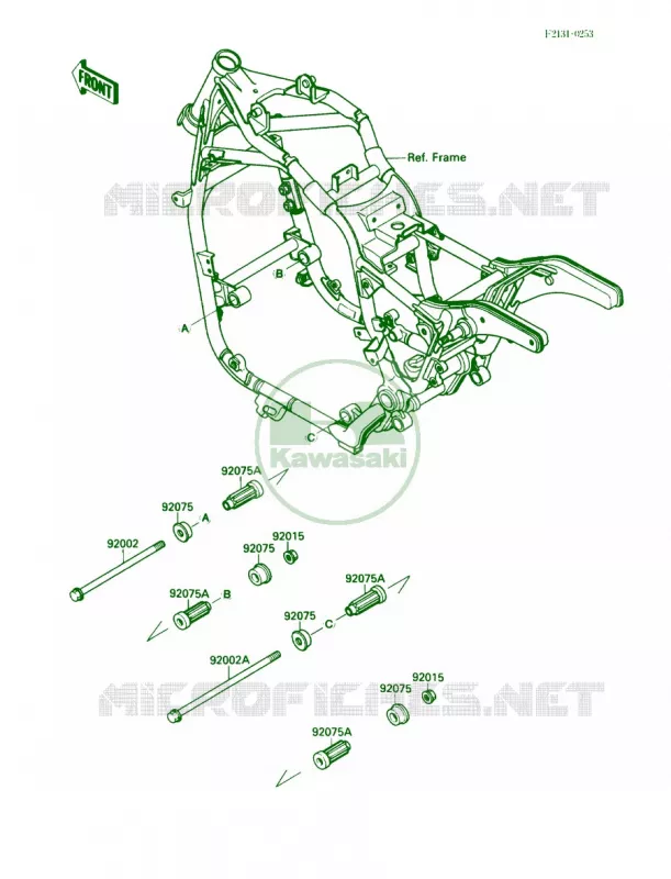 Frame Fittings Kawasaki MOTOS 1500 1989 Vulcan 88 SE  VN1500-B3