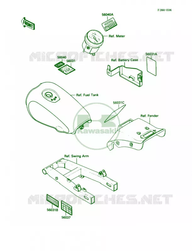 Labels Kawasaki MOTOS 250 1988 Eliminator 250  EL250-B2
