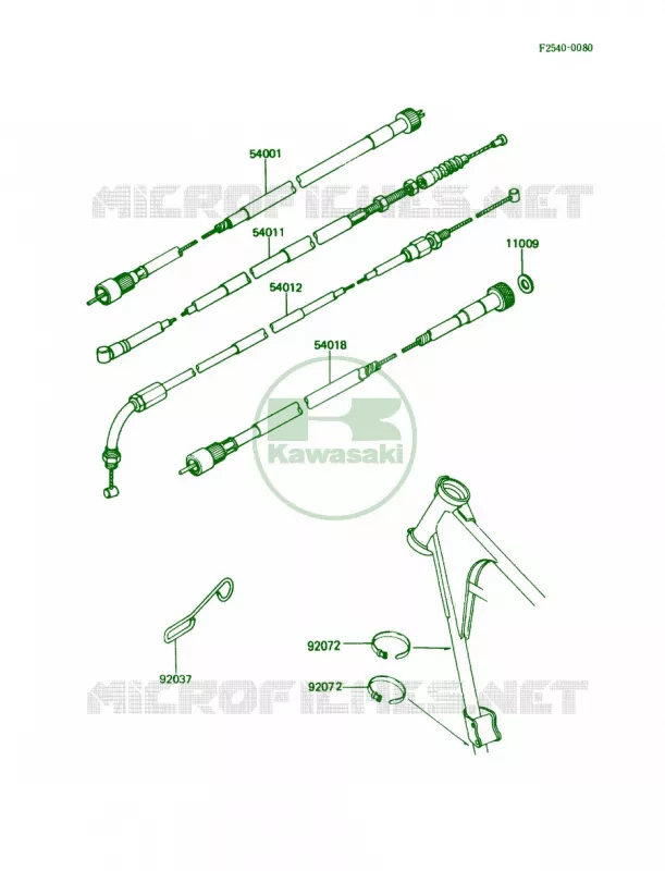Cables Kawasaki MOTOS 305 1988 LTD  KZ305-B3