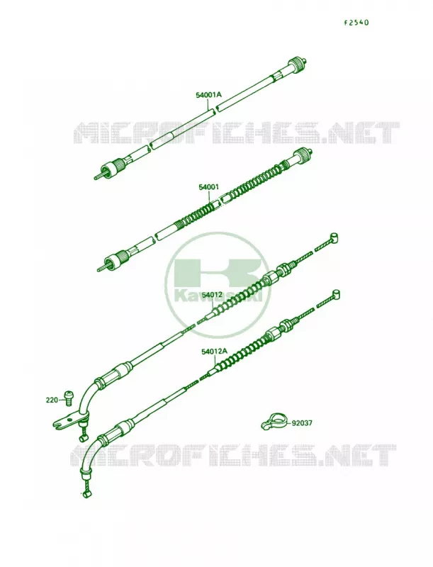 Cable Kawasaki MOTOS 1500 1988 Vulcan 88  VN1500-A2