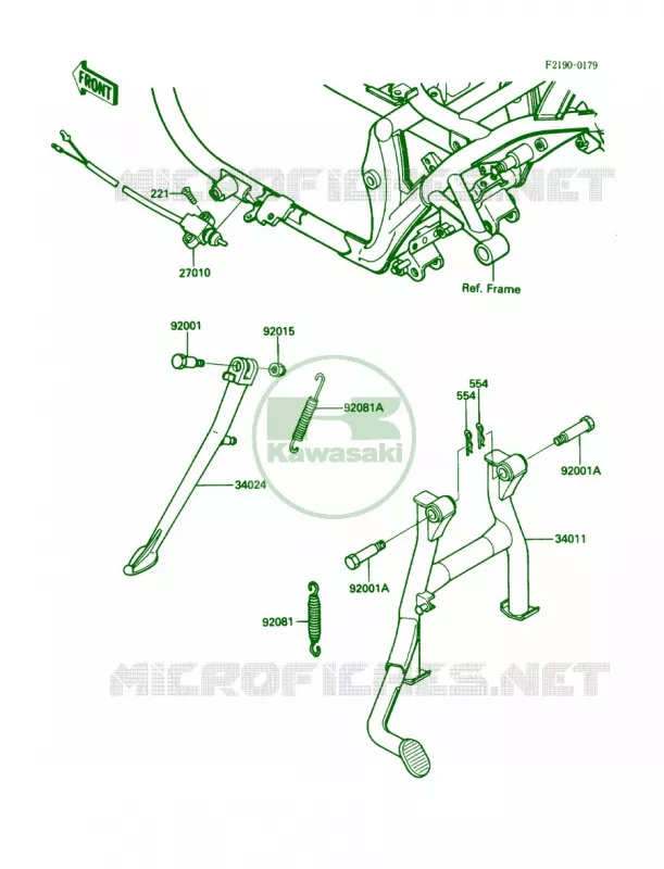 Stands Kawasaki MOTOS 450 1987 454 LTD  EN450-A3