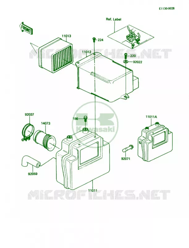 Air Cleaner Kawasaki MOTOS 305 1987 LTD  KZ305-B2