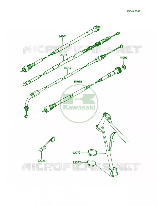 Cables Kawasaki MOTOS 305 1987 LTD  KZ305-B2