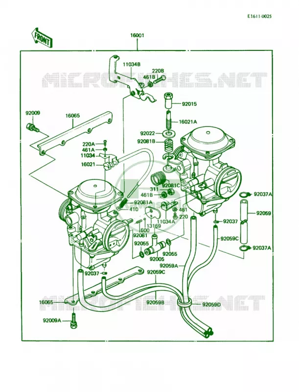 Carburetor Kawasaki MOTOS 305 1987 LTD  KZ305-B2