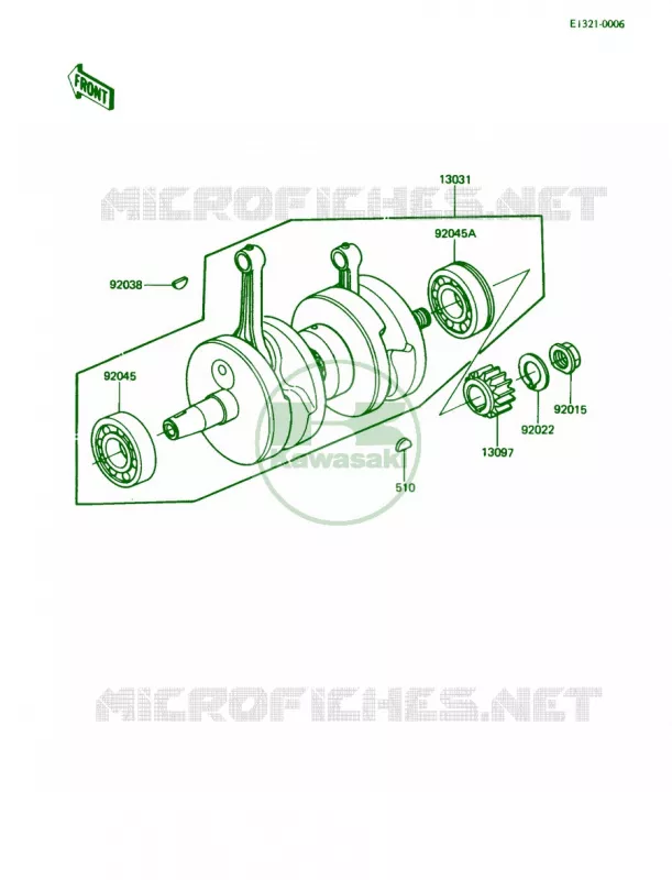 Crankshaft Kawasaki MOTOS 305 1987 LTD  KZ305-B2