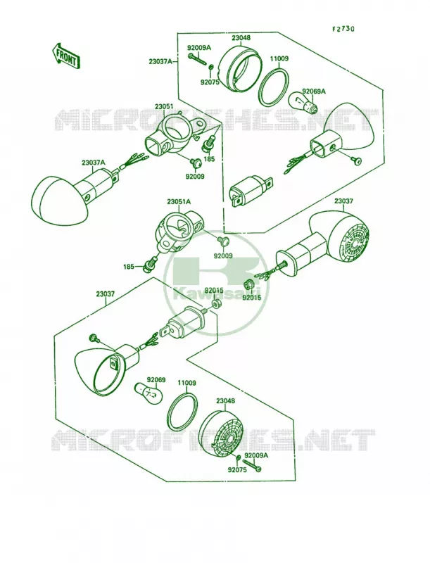 Turn Signals Kawasaki MOTOS 1500 1987 Vulcan 88 SE  VN1500-B1